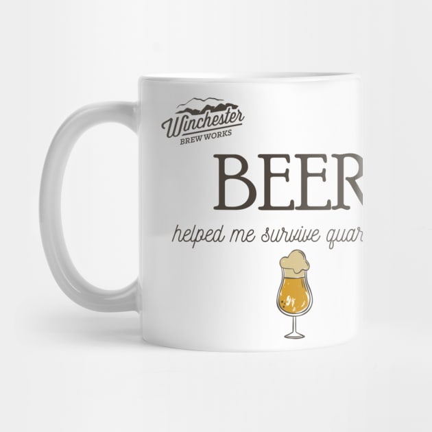 Beer Helped Me Survive (goblet) by Winchester Brew Works